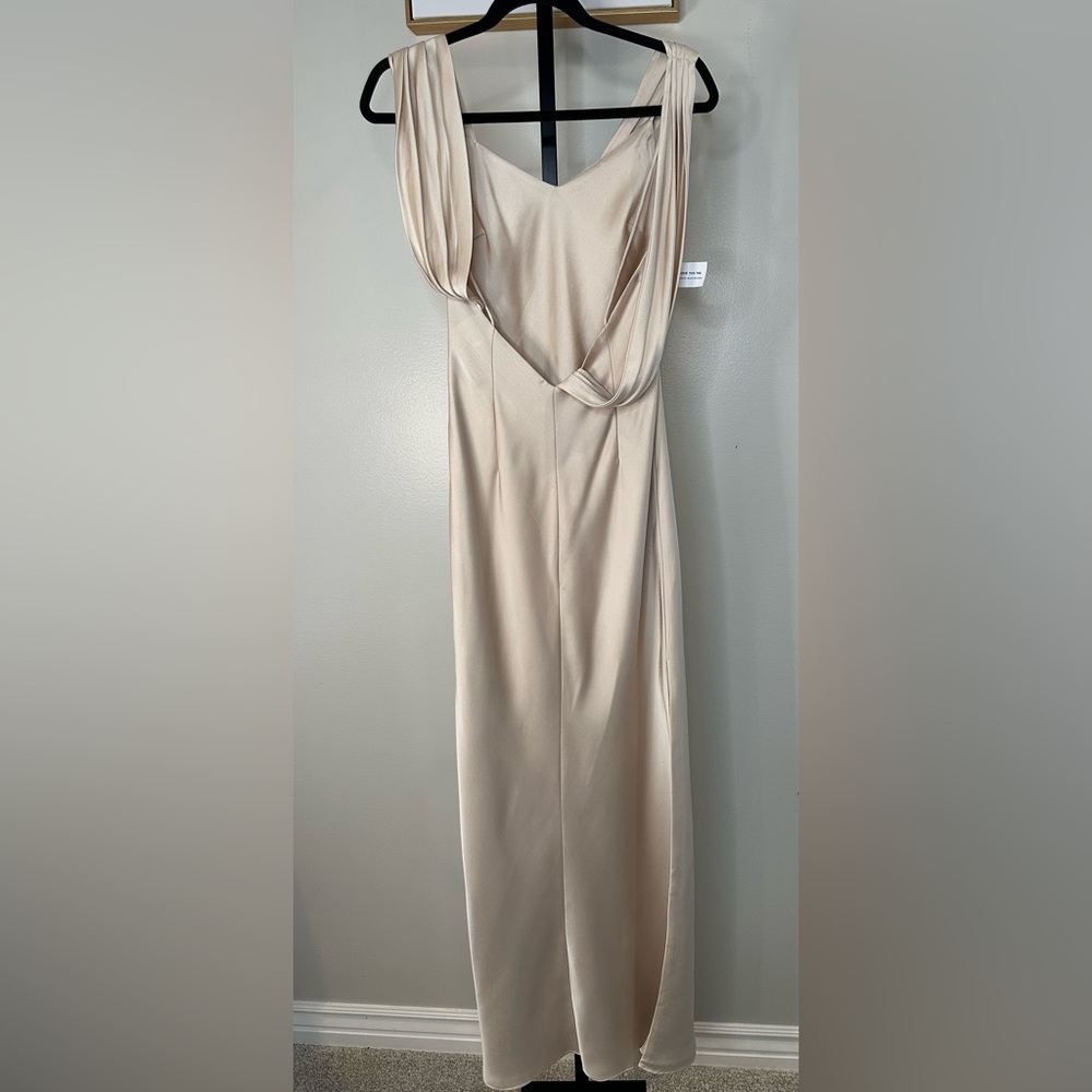 FAME and PARTNERS Francois Drape Gown in Champagne - Picture 8 of 14